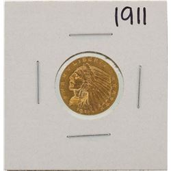 1911 $2 1/2 Indian Head Quarter Eagle Gold Coin