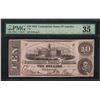 Image 1 : 1862 $10 Confederate States of America Note T-52 PMG Choice Very Fine 35
