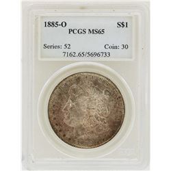 1885-O $1 Morgan Silver Dollar Coin PCGS MS65