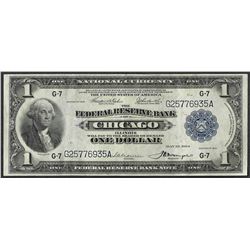 1918 $1 Federal Reserve Bank Note Chicago