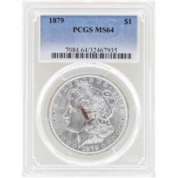 1879 $1 Morgan Silver Dollar Coin PCGS MS64