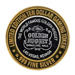 .999 Silver Golden Nugget Las Vegas, NV $10 Casino Limited Edition Gaming Token