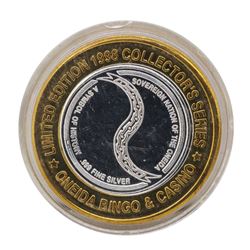 .999 Silver Oneida Bingo Green Bay, Wisconsin $10 Limited Edition Gaming Token