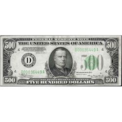 1934A $500 Federal Reserve Note Cleveland