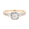 Image 2 : 14KT Rose and White Gold 0.75 ctw Diamond Ring