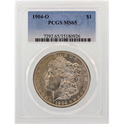 1904-O $1 Morgan Silver Dollar Coin PCGS MS65