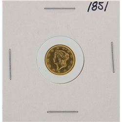 1851 $1 Liberty Head Gold Dollar Coin