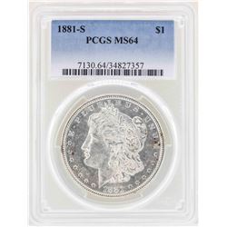 1881-S $1 Morgan Silver Dollar Coin PCGS MS64