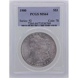 1900 $1 Morgan Silver Dollar Coin PCGS MS64