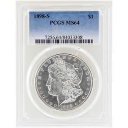 1898-S $1 Morgan Silver Dollar Coin PCGS MS64