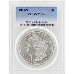 1881-S $1 Morgan Silver Dollar Coin PCGS MS63
