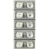 Image 1 : Lot of (5) 1957 $1 Silver Certificate STAR Notes