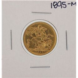1895-M Melbourne Australian Sovereign Gold Coin