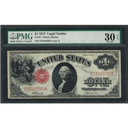 1917 $1 Legal Tender Note Fr.37 PMG Very Fine 30EPQ