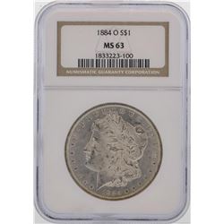 1884-O $1 Morgan Silver Dollar Coin NGC MS63