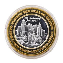 .999 Silver New York New York Casino Las Vegas $10 Limited Edition Gaming Token