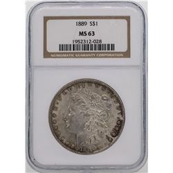 1889 $1 Morgan Silver Dollar Coin NGC MS63