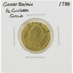 1788 Great Britain 1/2 Guinea Gold Coin