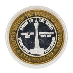 .999 Silver Stratosphere Las Vegas, Nevada $10 Casino Limited Edition Gaming Tok