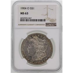 1904-O $1 Morgan Silver Dollar Coin NGC MS63 NICE TONING