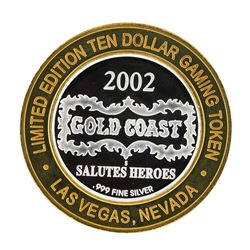 .999 Silver Gold Coast Las Vegas, Nevada $10 Casino Limited Edition Gaming Token