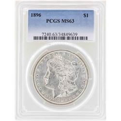1896 $1 Morgan Silver Dollar Coin PCGS MS63