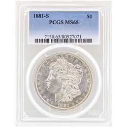 1881-S $1 Morgan Silver Dollar Coin PCGS MS65
