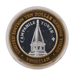 .999 Silver The Venetian Las Vegas, NV $10 Casino Limited Edition Gaming Token