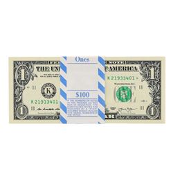 Pack of (100) Consecutive 2013 $1 Federal Reserve STAR Notes Dallas