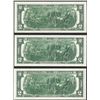 Image 2 : Lot of (3) 1976 $2 Federal Reserve Notes