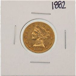 1882 $5 Liberty Head Half Eagle Gold Coin
