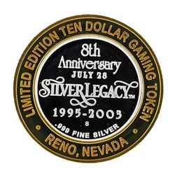 .999 Silver Silver Legacy Reno, Nevada $10 Casino Limited Edition Gaming Token