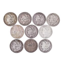 Lot of (10) Pre 1921 $1 Morgan Silver Dollar Coins