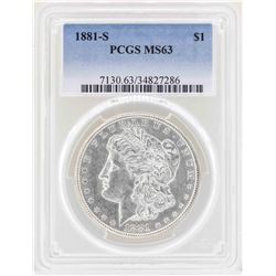 1881-S $1 Morgan Silver Dollar Coin PCGS MS63