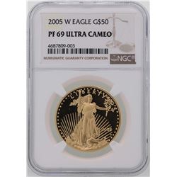 2005-W $50 American Gold Eagle Coin NGC PF 69 Ultra Cameo