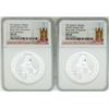 Image 1 : Lot of (2) 2018 Great Britain 5 Pound Queen's Beasts Silver Coins NGC MS69 Early