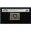 Image 1 : 1863 5 Cent Second Issue Fractional Currency Note PMG Choice Uncirculated 64EPQ