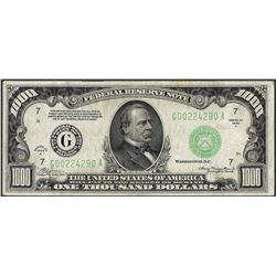 1934A $1,000 Federal Reserve Note Chicago