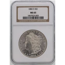 1882-S $1 Morgan Silver Dollar Coin NGC MS65
