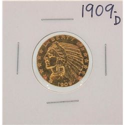 1909-D $5 Indian Head Half Eagle Gold Coin