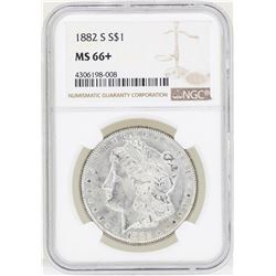 1882-S $1 Morgan Silver Dollar Coin NGC MS66+