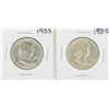 Image 1 : Lot of 1953 & 1953-D Franklin Half Dollar Silver Coins