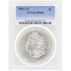 1881-CC $1 Morgan Silver Dollar Coin PCGS MS65