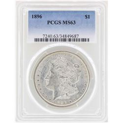 1896 $1 Morgan Silver Dollar Coin PCGS MS63