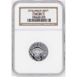 2002 $25 Platinum American Eagle Coin NGC MS69