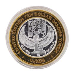 .999 Silver Luxor Las Vegas, Nevada $10 Casino Limited Edition Gaming Token