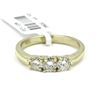 Image 8 : 14KT Yellow Gold 0.66 ctw Round Cut Three-Stone Diamond Engagement Band Ring