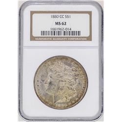 1880-CC $1 Morgan Silver Dollar Coin NGC MS62
