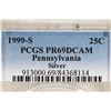 Image 3 : 1999-S SILVER PENNSYLVANIA QUARTER PCGS PR69 DCAM