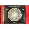 Image 1 : 1971 CANADA BRITISH COLUMBIA SILVER DOLLAR